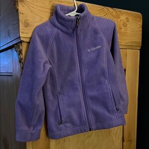 Columbia Purple Fleece Full-Zip Jacket with High Collar